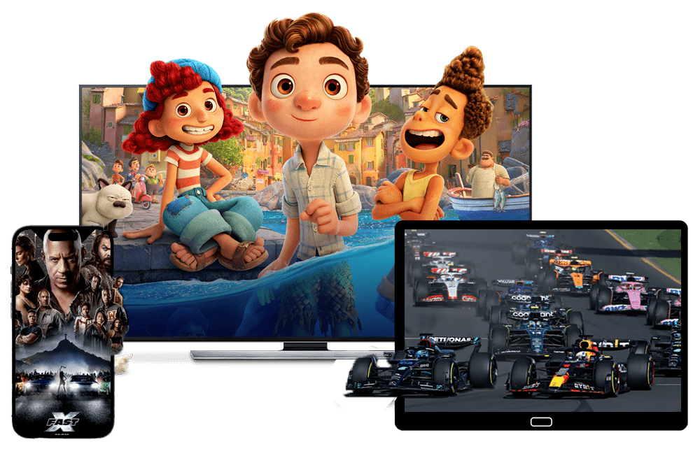 User starting IPTV Services on laptop with streaming dashboard